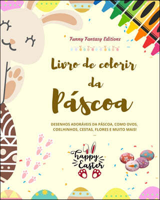 Livro de colorir da Pascoa | Coelhinhos e ovos da Pascoa engracados | Presente perfeito para criancas e adolescentes