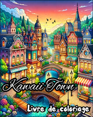 Livre de coloriage Kawaii Town