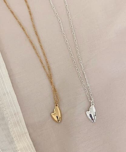 slant heart necklace