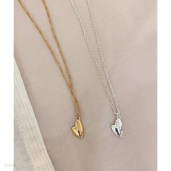 slant heart necklace