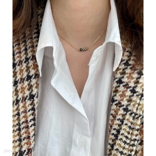 leopard bar necklace