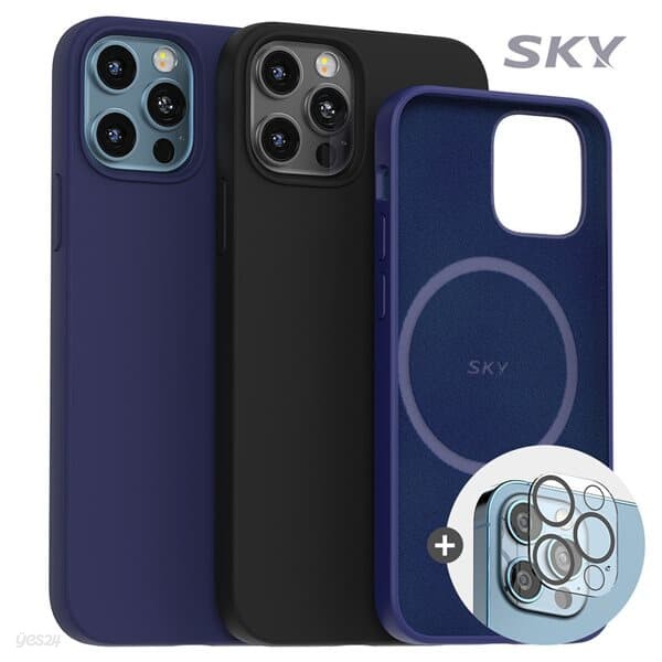 스카이 아이폰12 맥세이프 실리콘 케이스+카메라 보호필름 (아이폰12/미니/프로맥스)