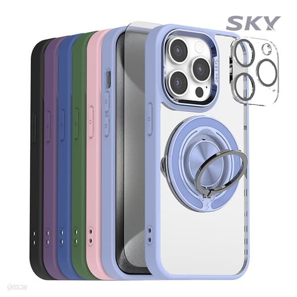 스카이 아이폰15 맥세이프 스마트링 케이스+카메라/액정필름 (아이폰15/프로/프로맥스/플러스)