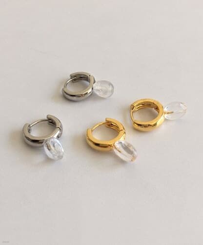 round glass earring