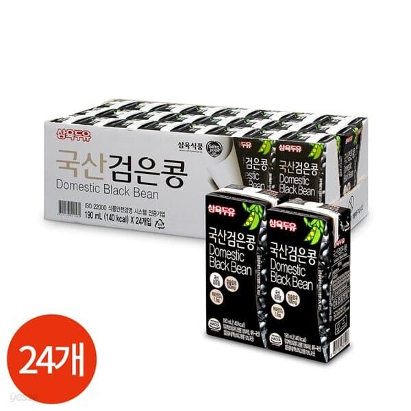 삼육두유 국산 검은콩 두유 190ml x 24개