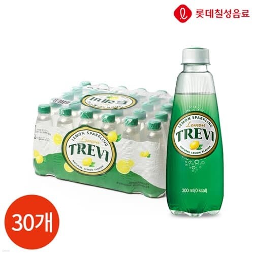 롯데칠성 트레비 탄산수 레몬향 300ml x 30개