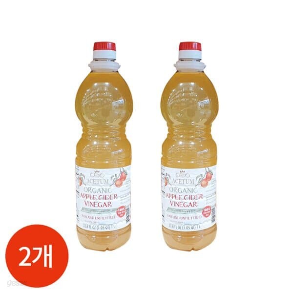 ACETUM 유기농 사과식초 1L x 2개