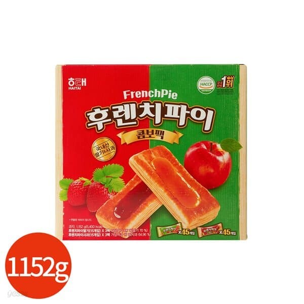 해태 후렌치파이 딸기 사과 콤보 1152g