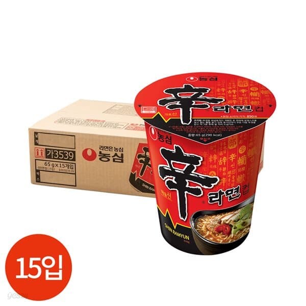 농심 신라면 작은 컵 65g x 15개