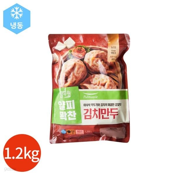 풀무원 얇은피 김치 만두 1.2kg