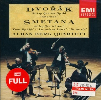 Dvorak :Smetana , "American"/String Quartet No. 1 "From My Life" - 알반베르크사중주단(유럽발매)(미개봉) 