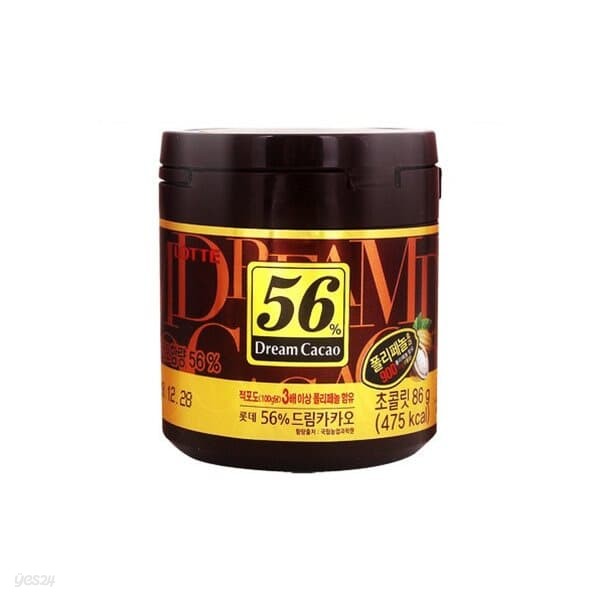 [롯데] 초콜릿 드림카카오56% (86g용기형)