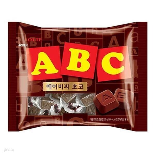[롯데] 초콜릿 ABC 밀크 (187g6000)