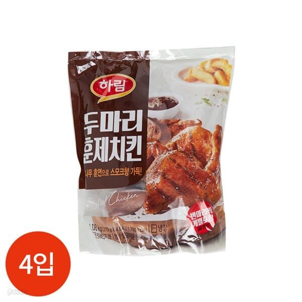 하림 두마리 훈제치킨 270g x 4입