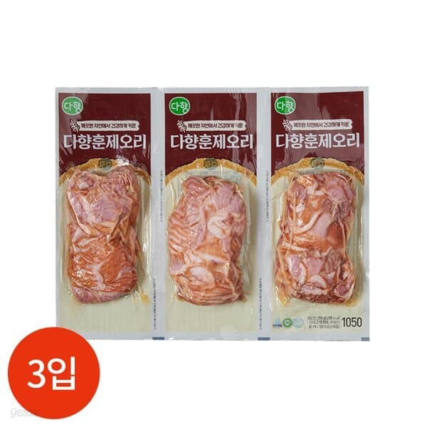 다향 훈제오리 슬라이스 350g x 3입