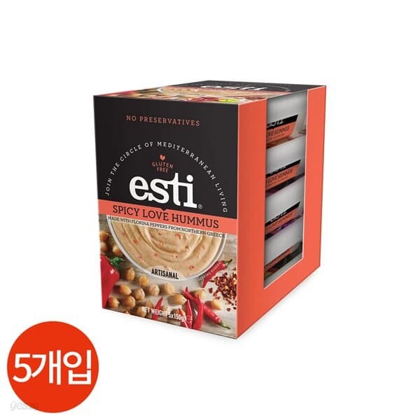 ESTI 스파이시 러브 후무스 150g x 5개