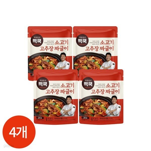 백종원의 빽쿡 고추장 짜글이 400g x 4개