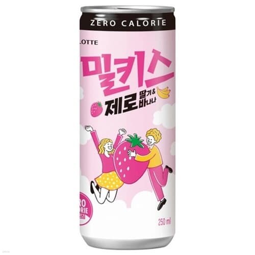 밀키스 제로 딸기바나나 250ml/30캔