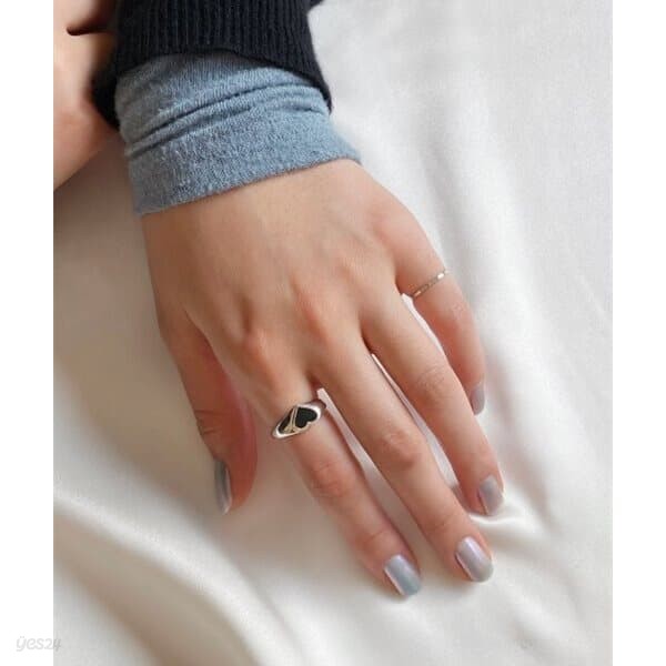 (silver925) black sile ring