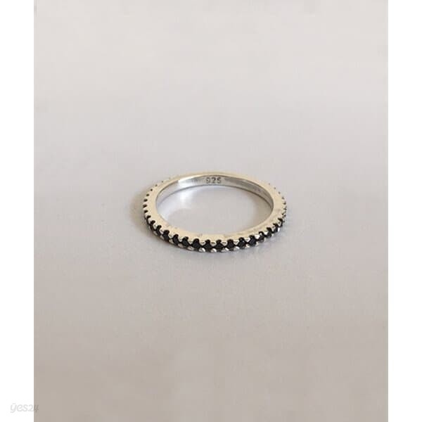 (silver925) black spinel ring