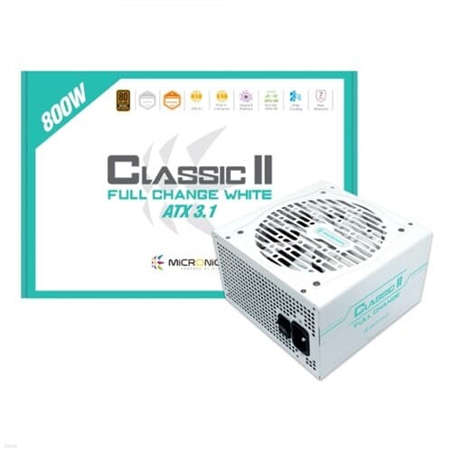 마이크로닉스 Classic II 풀체인지 800W 80PLUS BRONZE ATX3.1 화이트