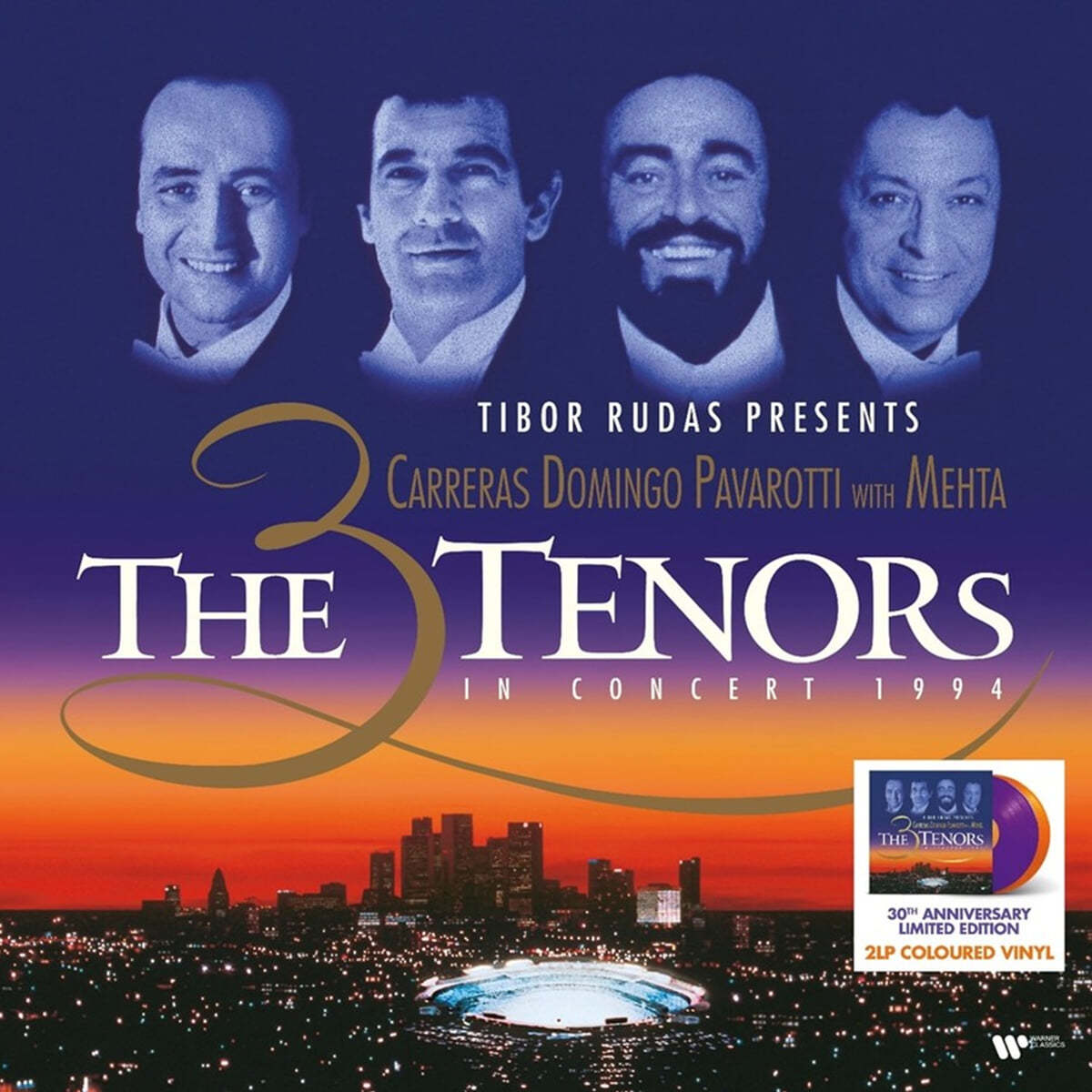 쓰리 테너 미국 월드컵 축하 공연 콘서트 - Jose Carreras / Luciano Pavarotti / Placido Domingo (The 3 Three Tenors in Concert 1994) [퍼플 &amp; 오렌지 컬러 2LP]
