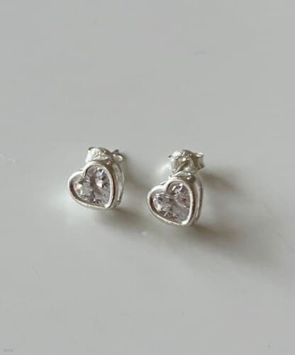 (silver 925) lovely heart earring