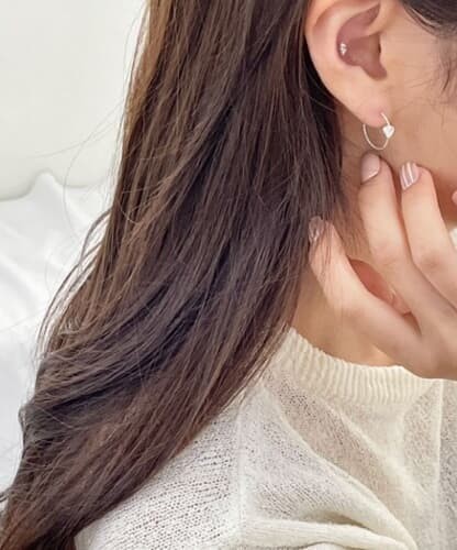 (silver 925) pure heart earring