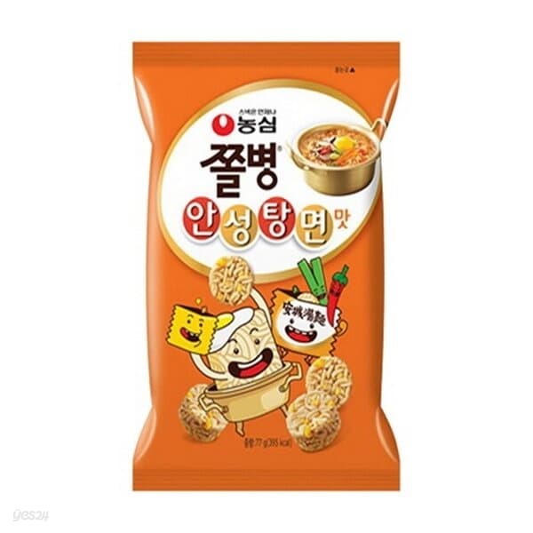 농심 쫄병스낵 안성탕면맛 77g