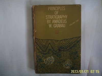 AMADEUS W. GRABAU / DOVER. 외국판 / PRINCIPLES OF STRATIGRAPHY VOLUME.TWO -사진.꼭 상세란참조. 토지서점 헌책전문