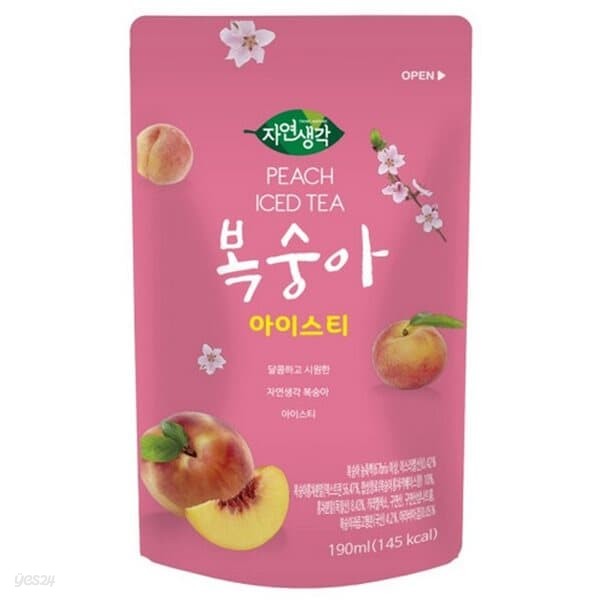 자연생각 복숭아 아이스티 190ml/50파우치