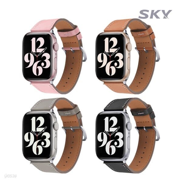 스카이 애플워치 가죽 스트랩 레더 싱글투어 밴드 (애플워치9/8/7/울트라/울트라2/SE/SE2)