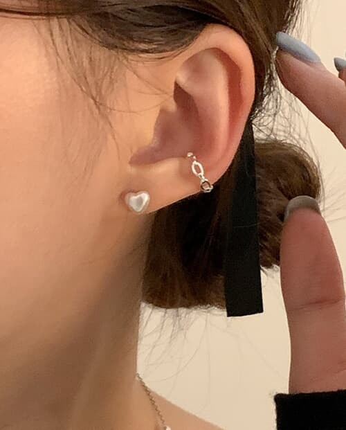 Heart pearl earrings E 212