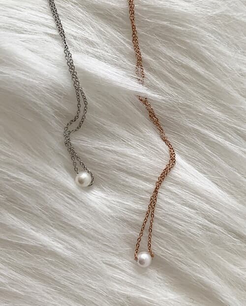[] Sea salt pearl Necklace N 105