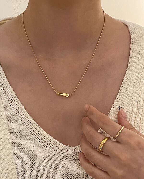 [써지컬] Personal line necklace N 34