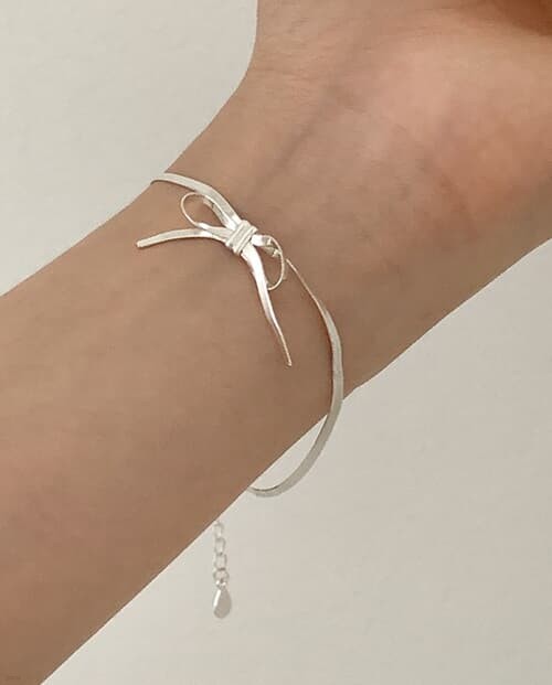 [925 Silver] Pure Ribbon Bracelet C 27