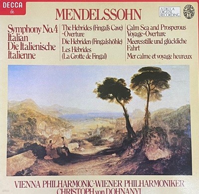 [LP] ũ  峪 - Christoph Von Dohnanyi - Mendelssohn Symphony No.4 Italian LP [-̼]