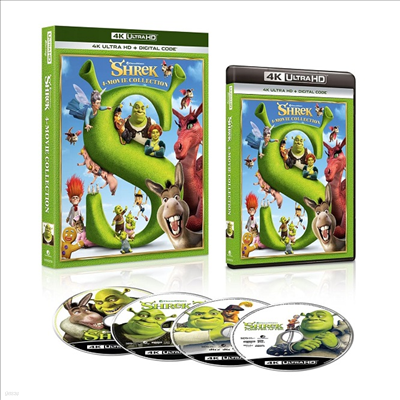 Shrek: 4-Movie Collection (: 4  ÷)(ѱ۹ڸ)(4K Ultra HD)