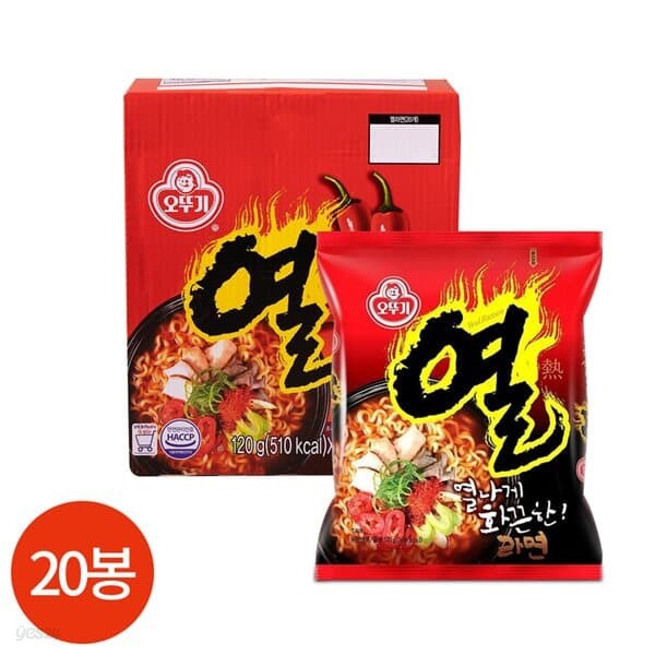 오뚜기 열라면 120g x 20봉