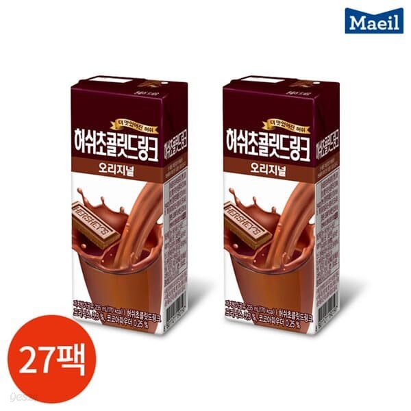 매일 허쉬 초콜릿드링크 235ml x 27팩