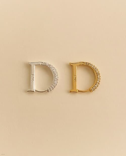 [925 Silver] D folding earrings E 202