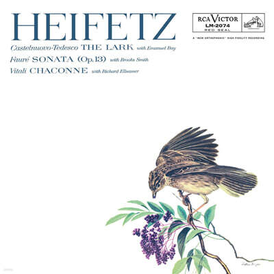 Jascha Heifetz — Jascha Heifetz 비탈리: 샤콘느 / 카스텔누오보-테데스코: 종달새 (The Lark) 앨범 커버