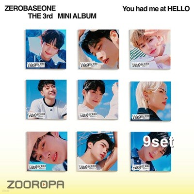 [미개봉/9종세트] 제로베이스원 ZEROBASEONE You had me at HELLO 미니앨범 3집 DIGIPACK ver