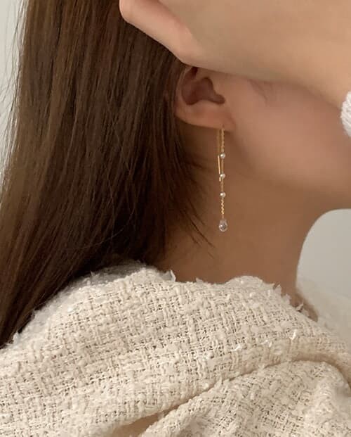 [925 Silver] Lamic earrings E 181
