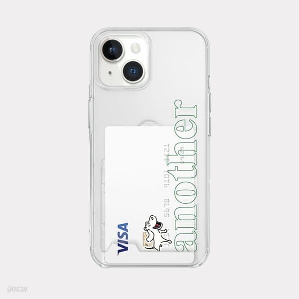 [유기견후원] 어나덜도그 라인 디자인 아이폰 15 프로 맥스 케이스 투명 하드 카드 수납