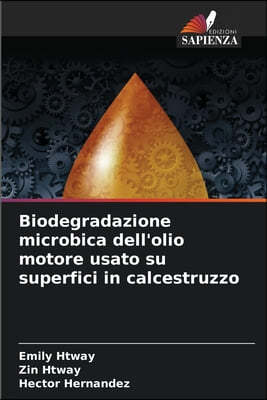 Biodegradazione microbica dell'olio motore usato su superfici in calcestruzzo