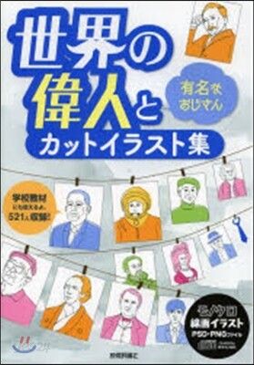 世界の偉人と有名なおじさんカットイラスト集