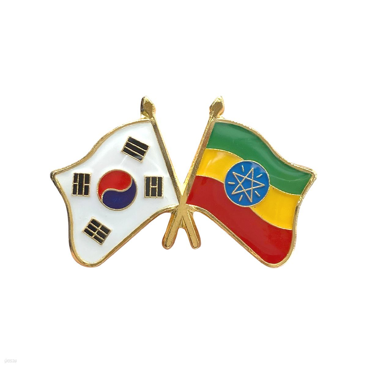 한국-에티오피아 국기교차 뱃지