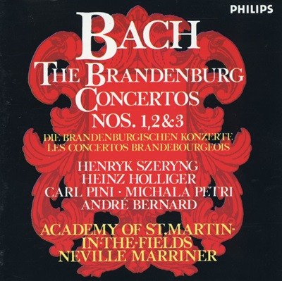 헨릭 쉐링,하인츠 홀리거,네빌 마리너 - The Brandenburg Concertos Nos. 1, 2 & 3 [독일발매] 