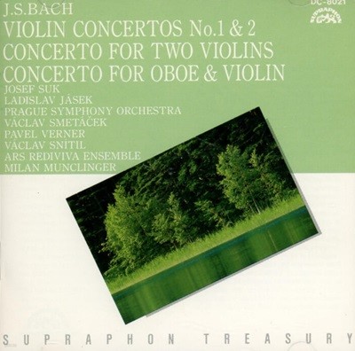 Bach: 2 Violin Concertos , Concerto For Violin & Oboe - 수크 (Josef Suk),스메타체크 (Vaclav Smetacek)(일본발매)